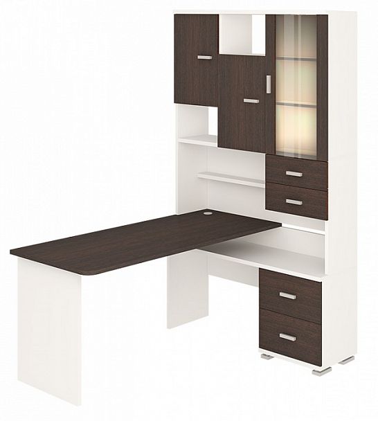 Стол компьютерный Домино СР-620/160 Белый/Венге правый - Вид 2