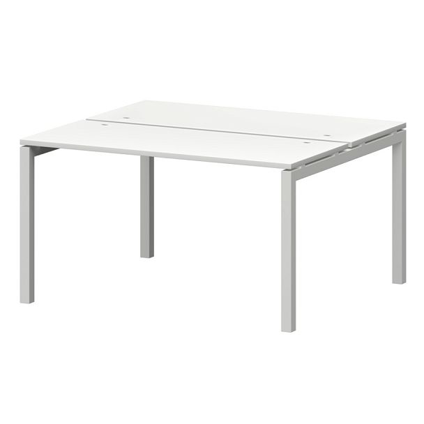 Бенч двойной на металлокаркасе СМС2-П-12К.120.Пр50 Белый/Белый 1200x1236x750 Смарт - Вид 1