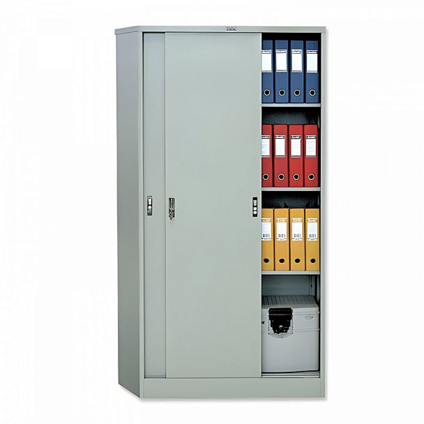 Шкаф металлический офисный купе ПРАКТИК "АМТ-1891", 1830х915х458 мм, 48 кг, 3 полки, разборный, AMТ-1891 - Вид 1