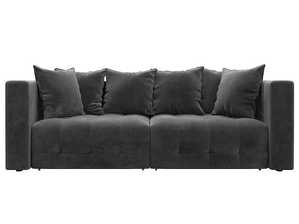 Диван прямой Лига-052 НПБ Велюр серый - Вид 2