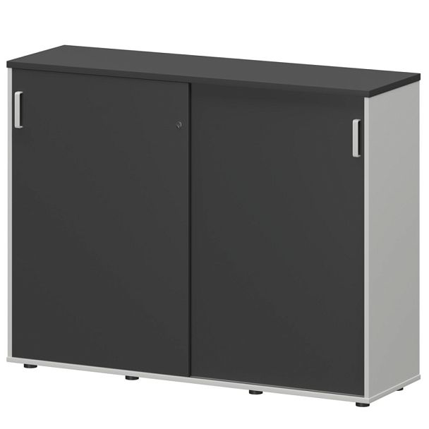 Тумба-купе СМТ-15.11К Тип2 Белый/Графит 1496x444x1150 Смарт - Вид 1