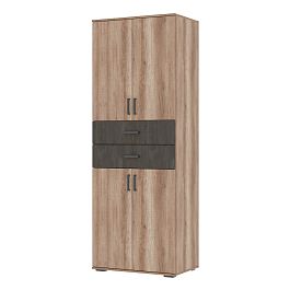 НЕЛЬСОН ШК 05 (СОЛО-5) Шкаф (0.800х2,200х0,500) дуб каньон/железный камень - Фото предпросмотра