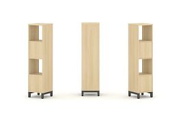 Стайл Проджект Набор стеллажа 1 сторон., 4 яр. SN.NS-411 Акация Лорка/Металл Антрацит 387*400*1615 - Фото предпросмотра