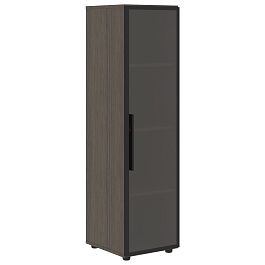 Шкаф со стеклянной дверью VMCS 40.2(R) Дуб Сильвер 400х430х1517 VELION - Фото предпросмотра