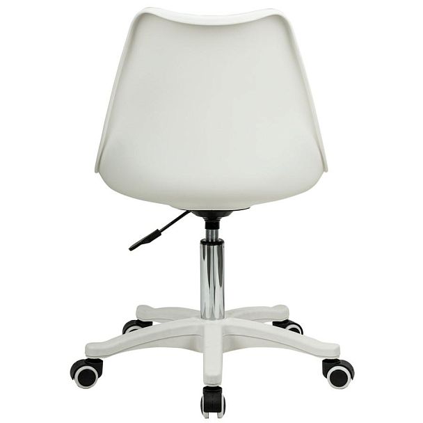 Кресло стул BRABIX "Eames MG-310 PL", пластик белый, экокожа белая, 532926 - Вид 5