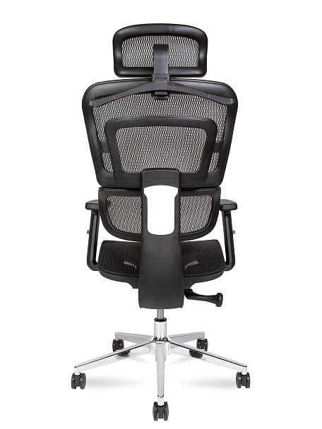 Кресло офисное / Ergo M / черный пластик / черная сетка / черная сетка - Вид 2