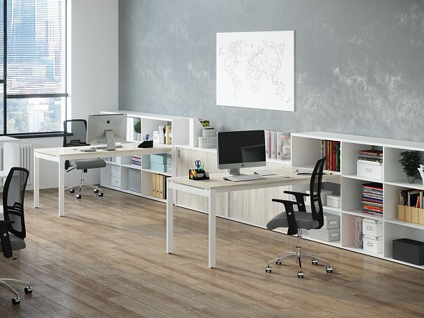 Экран нижний для стола 120 Tess Metal 120x1,8x40 орех - Вид 3