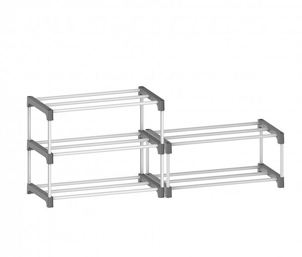 Полка для обуви Sheffilton SHT-SR6-P/SR3-P серый/темно-серый - Вид 2