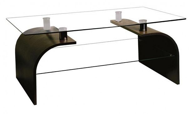 Стол журнальный КОЛИЗЕЙ 6 прозрачный стекло / венге "Журнальные столы" ТК-002561000219 венге - Вид 1