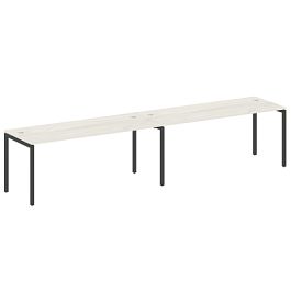 Metal System Quattro Р. ст. на 2 раб. места на П-образном м/к 40БП.СМ-2.5 Дуб наварра/Антрацит металл 3600*720*750 - Фото предпросмотра