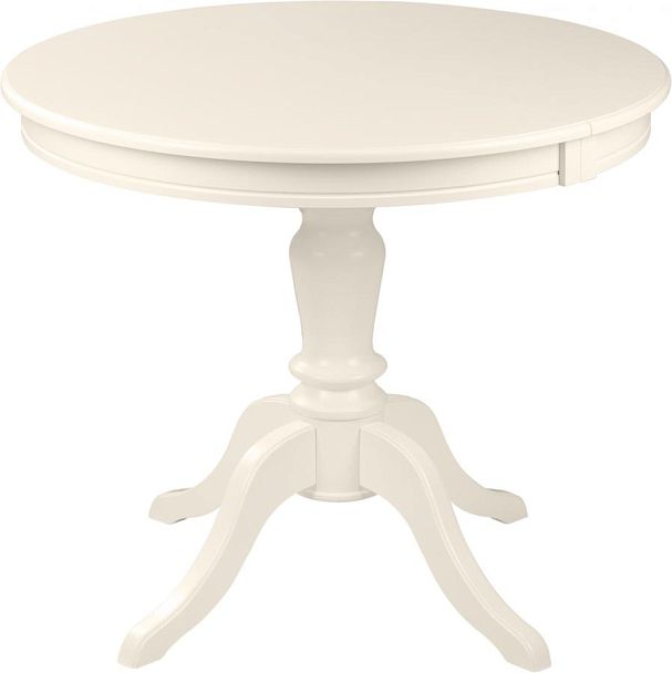 Стол деревянный раздвижной Элат D90(130)х90х76 Слоновая кость - Вид 1