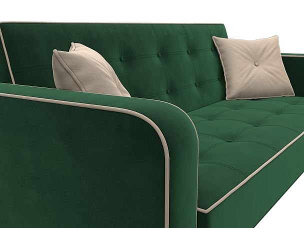 Диван-книжка Тур Велюр зеленый - Вид 4