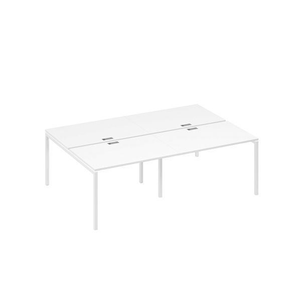 Рабочая станция (4х120) на металлокаркасе DUE A4 А4 Б2 176-2 БП белый премиум / металлокаркас белый - Вид 1