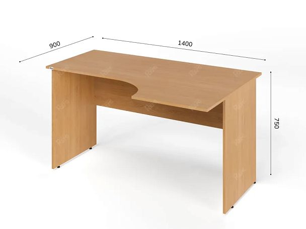 ЛАЙТ / LIGHT RLG004-14x9R Угловой стол 140x90x75 Бук - Вид 5