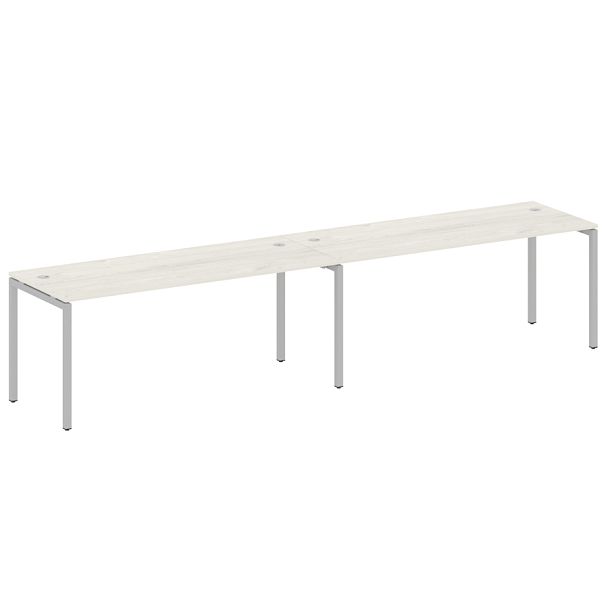 Metal System Quattro Р. ст. на 2 раб. места на П-образном м/к 40БП.СМ-2.5 Дуб наварра/Серый металл 3600*720*750 - Вид 1