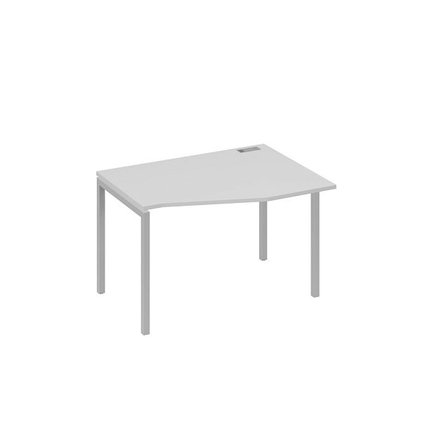 Стол эргономичный правый "Техно" на металлокаркасе DUE A4 А4 Б2 062 БП серый / металлокаркас серый - Вид 1