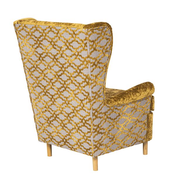 Кресло Дженкс Шенил, золото - Вид 3