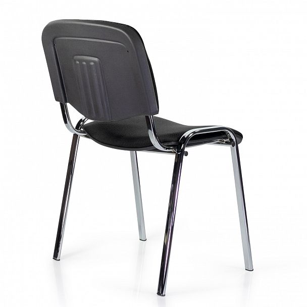 Стул STAFF "Iso Lite CF-008", хром, ткань черная (С-11), 532565, стопируемый - Вид 4