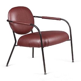 Лаунж кресло EGO, искусственная кожа, бордо - Фото предпросмотра