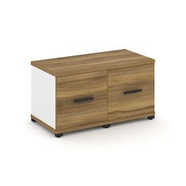 Concept Шкаф 2 узкие секции, 1 ниша CN.STU-123 B Сандал Янтарный/Белый Бриллиант/Металл Черный 836*420*450 - Фото предпросмотра