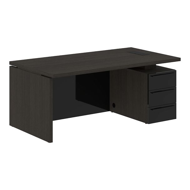 Стол письменный СП-064-25-25(R) Дуб Мореный/Черный глянец 1800х900х750 KANON - Вид 1