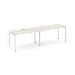 Стайл Проджект Рабочая станция 1 сторон. SN-4P.ORS-002 Дуб Наварра/Металл Белый 2360*600*750 - Фото предпросмотра