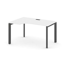 Style Project Next Стол рабочий эргономичный SN-59P.SPA-001(L) Белый/Металл Антрацит/Черный Заглушка 1380*600/980*750 - Фото предпросмотра