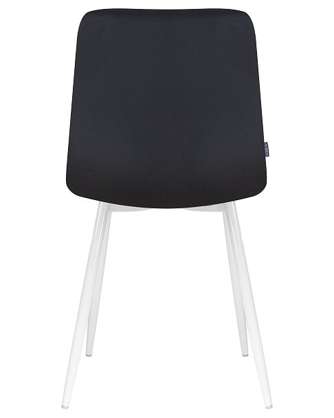 Стул обеденный DOBRIN ALEX (белые ножки, черный велюр (V108-77), ) - Вид 5