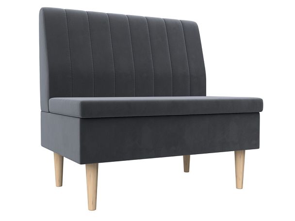 Диван прямой Мини Велюр серый - Вид 1