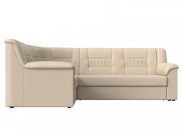 Угловой диван Карелия левый угол (полностью экокожа бежевая) - Вид 2