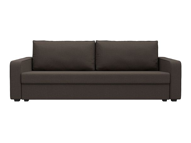 Диван прямой Лига-009 Рогожка коричневый - Вид 2