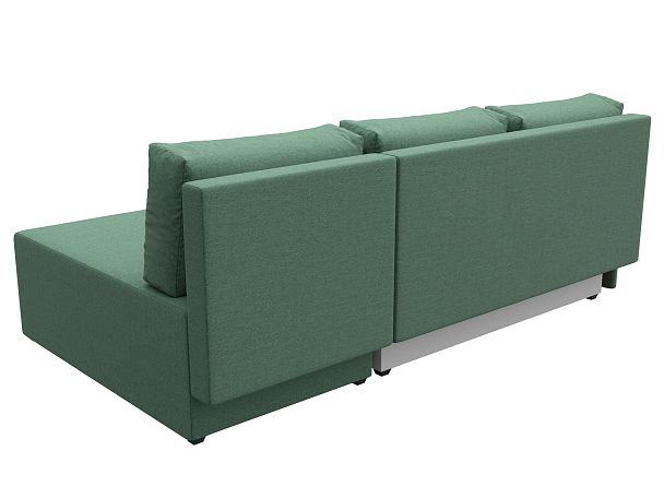 Диван угловой Поло правый угол Рогожка зеленый - Вид 6