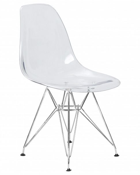 Стул обеденный DOBRIN DSR CASPER (ножки хром, цвет прозрачный) - Вид 2