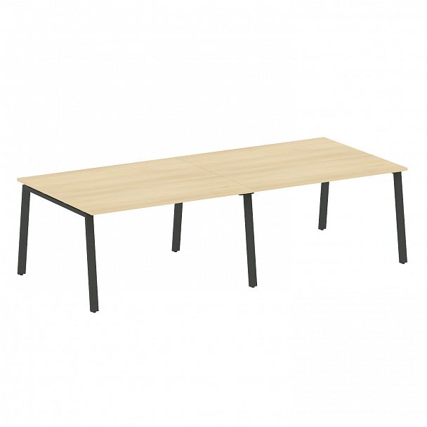 Стол для переговоров "Metal System" БА.ПРГ-2.3 акация/антрацит - Вид 1