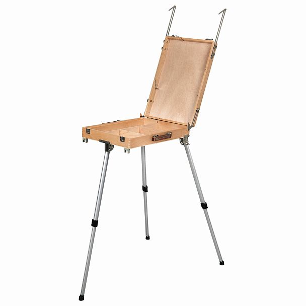 Этюдник из бука, 47х33х8,5 см, высота холста до 60 см, ножки алюминий 78 см, BRAUBERG ART, 192268 - Вид 2