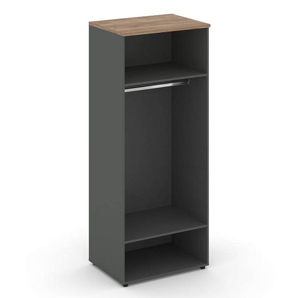 Стайл Проджект Гардероб широкий глубокий SN.GB.E-004 Антрацит/Дуб Табак/Черный Ручки 796*600*1982 - Вид 2