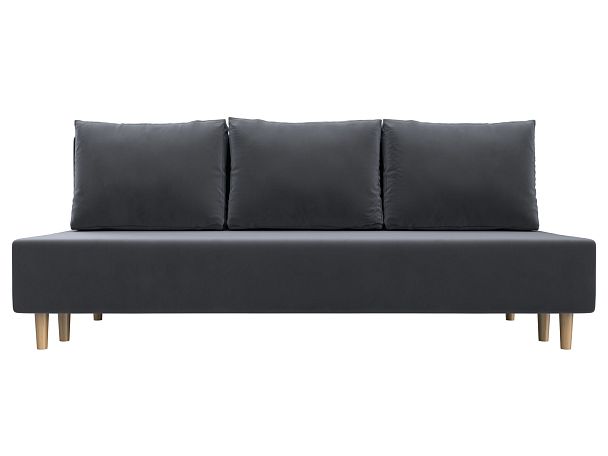 Диван прямой Лига-033 Велюр серый - Вид 2