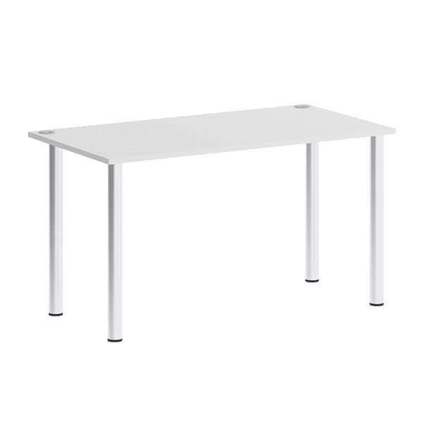 Home Office Стол письменный VR.SP-3-138 Белый бриллиант/Хром опоры 1380*720*750 - Вид 1