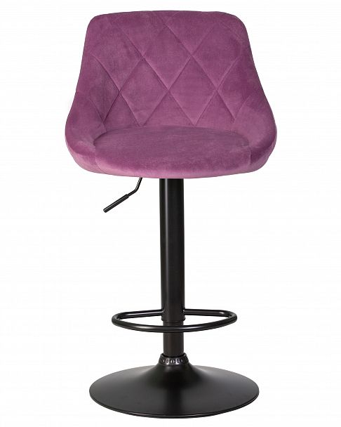 Стул барный DOBRIN LOGAN BLACK (пудрово-сиреневый велюр (MJ9-52)) - Вид 6