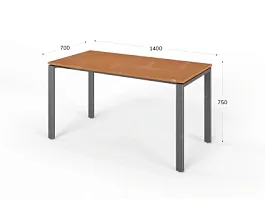 UNITY РМС7-14 ВИШНЯ Стол на металлокаркасе прямой 1400х700х750 - Фото предпросмотра
