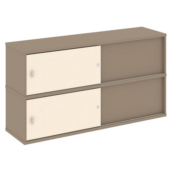 Estetica Надставка на две тумбы высокая ES.NV-5.2 Латте/Сатин 1500*410*795 - Вид 1