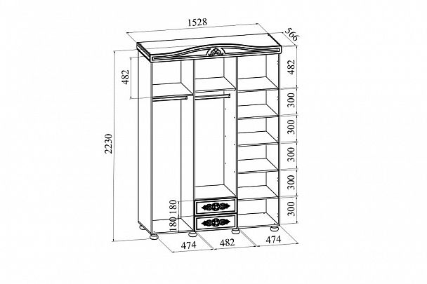 Шкаф платяной Ассоль АС-27 - Вид 7