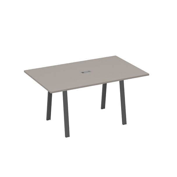 Стол 160 в переговорную металлокаркас TRE A4 А4 Б3 121 БП мокко премиум / металлокаркас антрацит - Вид 1