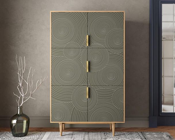 Большой комод с шестью дверками Line R20/browngrey - Вид 5