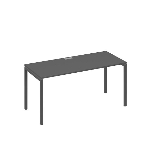 Стол письменный на металлокаркасе DUE A4 А4 С2 015 БП антрацит премиум / металлокаркас антрацит - Вид 1