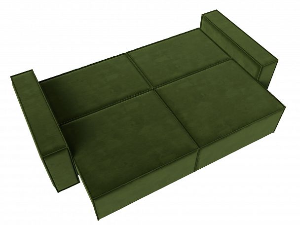 Диван прямой Куба (полностью микровельвет зеленый) - Вид 9