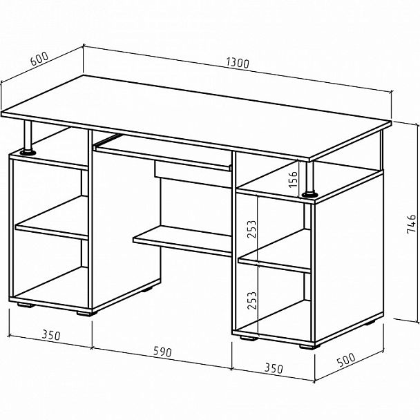 Стол компьютерный Амбер-5 - Вид 2