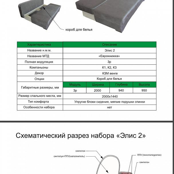 Диван "Элис 2" - Вид 8