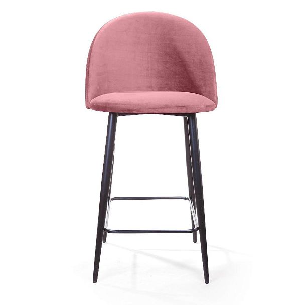 Стул полубарный Thomas, бархат пудровый 15 - Вид 2