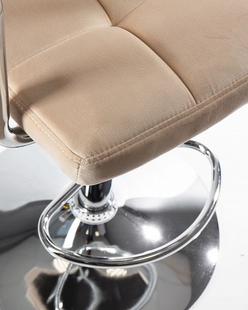 Стул барный DOBRIN KRUGER ARM (бежевый велюр (MJ9-10)) - Вид 7